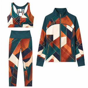 Fabricante Líder en Ropa Deportiva Personalizada de Alta Calidad, Bajo MOQ, Diseño Personalizado, Conjuntos de Yoga Transpirables de 3 Piezas - Product Image 1