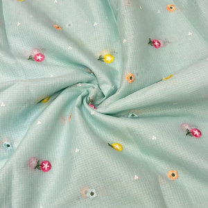 polyester kota checks <b>fabric</b> - Product Image 1