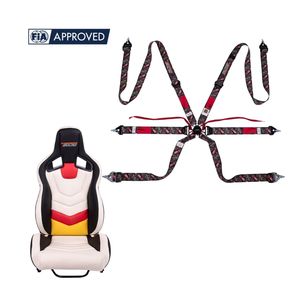 Arnés de Carreras TBRACING ULTRA-D de 2 Pulgadas, FIA 8853-2016, 6 Puntos, para Días de Pista, con Palanca de Liberación Rápida Patentada en Taiwán, Ajustadores de Acero, OEM ODM - Product Image 1