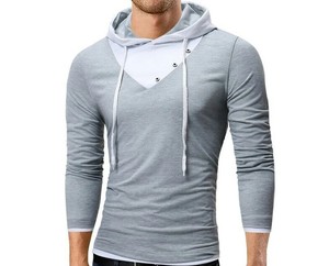 Sweat-shirt à capuche ample pour homme en molleton de coton premium à manches longues – Vêtement décontracté d'hiver – Fournisseur OEM/ODM en gros - Product Image 1