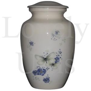 Urna Funeraria de Primera Calidad, Elegante y Duradera, con Diseño Floral de No Me Olvides, para Guardar Cenizas y Recuerdos - Product Image 2