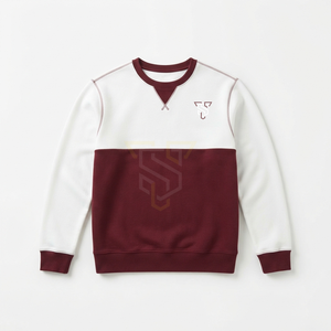 Sudadera de Cuello Redondo para Hombre, Corte Holgado, Logotipo Bordado, Color Sólido, Informal, Felpa, 100% Algodón, Transpirable, Invierno - Product Image 2