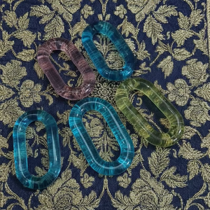 Cadena de Eslabones de Acrílico/Resina Hecha a Mano, Estilo Retro, Cadena de Resina Acrílica de Color, Desmontable, de la India - Product Image 4