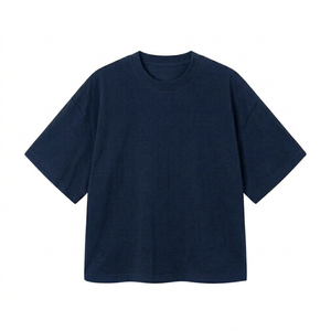 Camiseta de Manga Corta Casual para Hombre, Estilo Moderno, 280g, 100% Algodón, Transpirable, Suave, Color Sólido, Corte Ajustado - Product Image 4