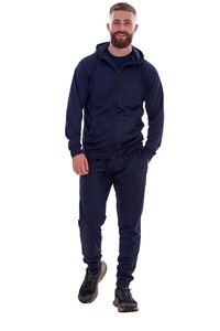 Mens <b>Plain</b> <b>Tracksuit</b> Zipper Polyester Cotton Blend Joggers Personalized Logo Embroidery <b>Plain</b> Color Best Quality Custom Color - Product Image 2
