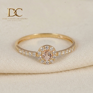 Anillo de Boda de Diseño Elegante en Oro Amarillo Sólido de 14 Quilates con Diamante Cultivado en Laboratorio y Morganita, Certificado IGI, Joyería de Lujo para Mujer - Product Image 3