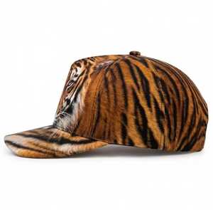 Tiger Print <b>Baseball</b> <b>Cap</b> Unisex Casual Hat 100% Polyester Sublimation Transfer Print Four Seasons Wear - Product Image 4