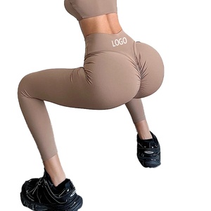 Shorts de yoga personnalisés sans coutures, taille haute, très élastiques, respirants, extensibles dans quatre directions, anti-odeur, vêtements de fitness pour femmes, 100% nylon 220g - Product Image 5