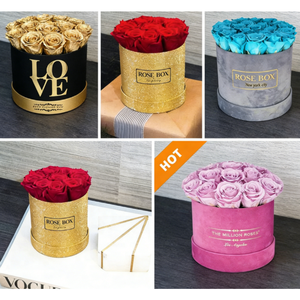 Cajas de Regalo Rectangulares de Lujo Hechas a Mano con Laminado Mate, Desechables, de Terciopelo y Gamuza, para Flores, para el Día de San Valentín y el Día de la Madre - Product Image 3