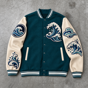 Chaquetas Varsity de Béisbol para Campus, Pedidos al por Mayor, Uniformes Escolares, Moda Universitaria, Ropa Casual, Estilo Urbano - Product Image 3