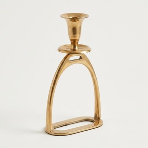 Most Trending Design Horse Stirrup <b>Candlestick</b> Holder Polished <b>Brass</b> Metal Candle Stand For Equestrian Home Decor Wedding - Product Image 1