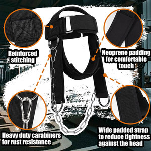 Arnés de Cuello Ajustable de Nailon con Anillas Metálicas y Mosquetones para Entrenamiento de Boxeo, Equipo de Protección Unisex para Adultos - Product Image 3