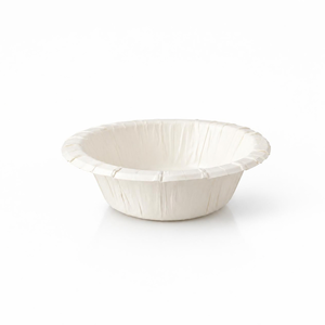 Tazón Redondo de Papel Blanco Desechable de 150 ml con Borde Acanalado, Vajilla Ecológica Biodegradable y Reciclable - Product Image 2