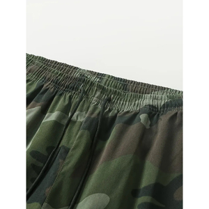 Baggy Cargo Sweatpants Men Multi Pocket Fleece Joggers Oversized Streetwear Cotton Custom Logo Pants OEM camo - Product Image 3