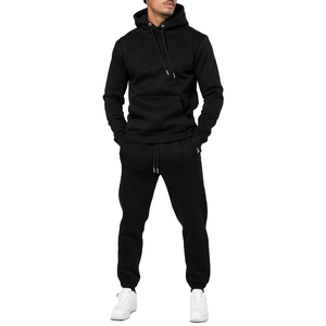 Heavy <b>Weight</b> Polyester/Cotton Fleece Eco-Friendly Winter Swetsuits for Men <b>Women</b> Drop Shoulder Oversize Baggy Hoodie Sweatpants - Product Image 1