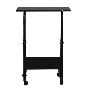Tavolino Laterale XH in Acciaio con Finitura in Legno per Divano, Tavolino per Laptop per Spazi Ristretti - Product Image 2