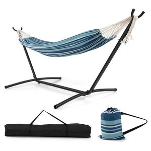 Ensemble de hamac double portable pour 2 personnes, intérieur/extérieur, avec support et sacs de transport - Product Image 3