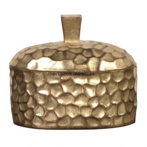 Modern Luxury European Brass Hammered Finish Tabletop Vase Handmade Decorative <b>Container</b> for Home Hotel Centerpiece Top Vase - Product Image 1