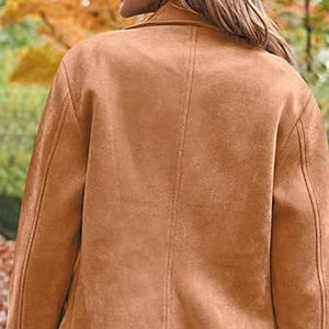 Vestes en daim pour femmes de qualité supérieure, en cuir de mouton véritable, décontractées, mode hiver, design personnalisé, vestes en daim pour femmes - Product Image 4