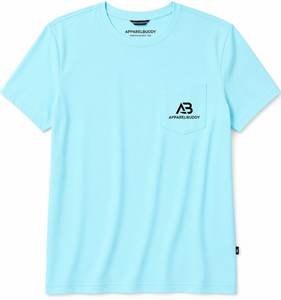 เสื้อยืดแขนสั้นผู้ชายแบรนด์ AMY ผ้าฝ้าย 100% ทรงปกติ รับสกรีนโลโก้ ขายส่ง - Product Image 1
