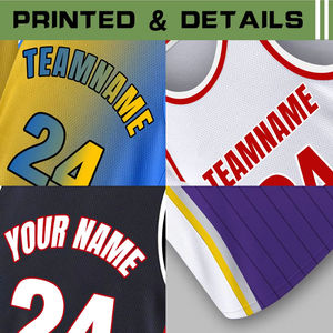 Uniforme de Baloncesto Personalizado Amarillo, Morado, Azul y Rojo 2026, Equipación 2025, Sublimación Completa, Ropa Deportiva Profesional HD - Product Image 6