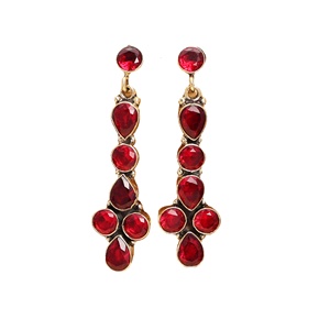 Pendientes Colgantes de Latón Oxidado con Bisel de Plata Antigua, Estilo Bohemia, Joyería de Moda para Fiesta para Mujer - Product Image 4