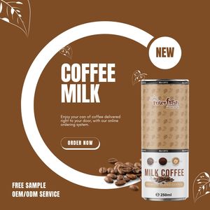 เครื่องดื่มกาแฟอินเตอร์เฟรชคุณภาพสูง รับผลิตแบบ OEM ODM แบรนด์ส่วนตัว รสชาติดี เครื่องดื่มกาแฟนม รสชาติเข้มข้นจากผลไม้แท้ ขายส่ง - Product Image 5