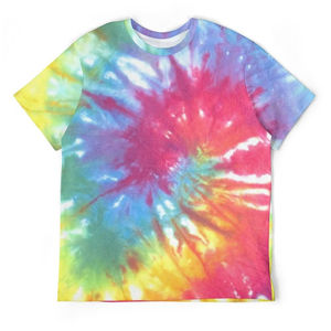 Camiseta Tie Dye Personalizable para Hombre, 100% Algodón, Secado Rápido, Tela Ligera, Estampado Completo, Manga Corta, Cuello Redondo, Unisex - Product Image 5
