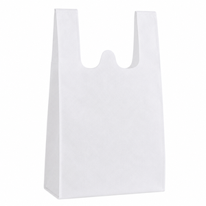 Bolsa de Compras Reutilizable Premium Blanca de Tela No Tejida con Corte en W, Personalizable, para Negocios, Venta al Por Mayor - Product Image 1