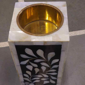 Square Shape Bone Inlay Candle Holder Stylish Candle Holders with Candle with Customized Tea <b>Light</b> for HomNatural <b>Crafts</b> - Product Image 1