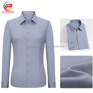 Chemise habillée pour femme de qualité supérieure, coupe classique, col rabattu, tissée, épaules tombantes, style vintage, formelle et décontractée, manches longues - Product Image 4