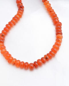 Cuentas de cornalina natural de África, cuentas lisas de 7 mm, piedras preciosas naturales para la elaboración de joyería fina. - Product Image 1