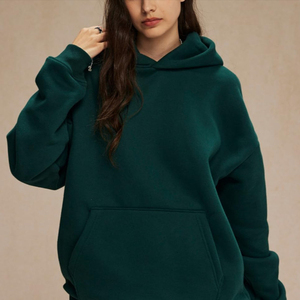 Sudadera con Capucha Extra Grande para Hombre, Color Sólido, Informal, con Bolsillo, Estilo Francés, Corte Regular, Tejido de Punto, Manga Larga para Otoño - Product Image 2