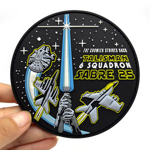 Patch en caoutchouc 3D rond en relief tactique Sabre 25 de la 6ème escadrille Talisman - Product Image 1