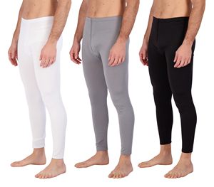 Men's Full Length Compression Tights Leggings Solid Gray <b>Spandex</b> Nylon Elastic Waist Fitness <b>Pants</b> - Product Image 6