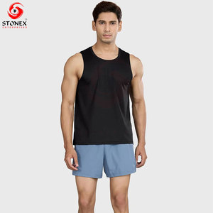 Camiseta sin mangas para hombre, chaleco de gimnasio para culturismo, camiseta muscular de corte profundo para fitness, entrenamiento, ropa deportiva, servicios OEM - Product Image 2