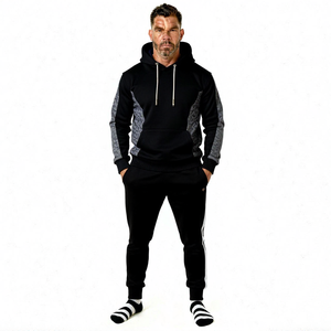 Workout Training Tracksuit Men Hoodie And <b>Pants</b> Set Designed For Gym Fitness Running And Active Performance - Product Image 3