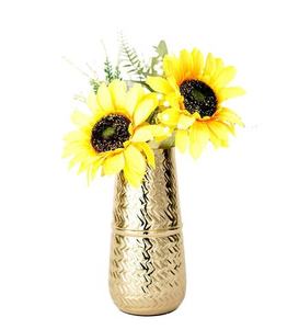 Vase de table en métal poli brillant fait main, design tendance, idéal pour mariage, Pâques, décoration intérieure de salon - Nouveauté très demandée - Product Image 1