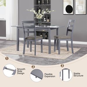 Tavolo da Pranzo Moderno Estensibile in Legno per 4-8 Persone, per Cucina, Sala da Pranzo e Ufficio - Product Image 4