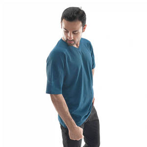 High Quality Custom Men's V Neck <b>Mesh</b> T-Shirt Breathable Quick Dry Athletic Sports Tee Casual Plain Summer Short Sleeve <b>Top</b> - Product Image 4