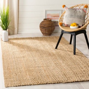 Custom-Size Modern Style Hand-Woven Natural <b>Jute</b> <b>Rug</b> Cotton Floor Mats for Home Hotel Living Room Restaurant or Guest Room - Product Image 2