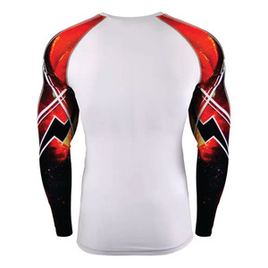 OEM Men's Breathable UPF50+ Quick Dry Polyester/Nylon Rash Guard for <b>Surfing</b> Diving with Custom Sublimation <b>Printing</b> Fortleo - Product Image 3
