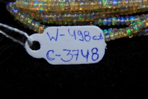 Cuentas de Ópalo Etíope Rondelle Lisas, Gemas de Ópalo de Fuego Natural Perforadas de 3-5mm, Cuentas Sueltas Multicolor para Pulseras y Collares - Product Image 6