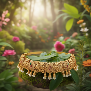 Lakshmi Ara Vanki Alloy Fashion Bracelet with Gold Plating Casual Style - Product Image 2