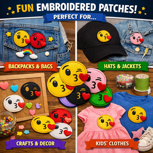 Parche Bordado con Ojos de Corazón, Aplique Termoadhesivo para Decorar Ropa y Mochilas - Product Image 5