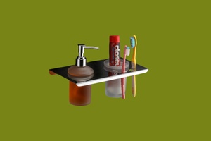 Premium Stainless Steel 304 Aluminum Soap <b>Holder</b> <b>Towel</b> Rack Handcrafted Metal Accessories for Home Hotel Bathroom Use - Product Image 3