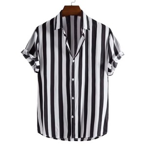 เสื้อเชิ้ตผู้ชายแฟชั่นฤดูร้อนลายต้นมะพร้าว ผ้าลินินหลวมสบาย ไม่ยับง่าย เหมาะสำหรับใส่ไปชายหาด - Product Image 5