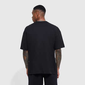 T-shirt imprimé 100 % coton coupe ample pour homme, style streetwear décontracté, avec motif en relief, service OEM ODM – Meilleures ventes - Product Image 2