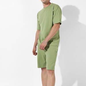 Mejor oferta en línea a nivel mundial: Conjunto de pantalones cortos de verano para hombre, personalizados con diseño impreso, de color sólido, de algodón/poliéster. - Product Image 1