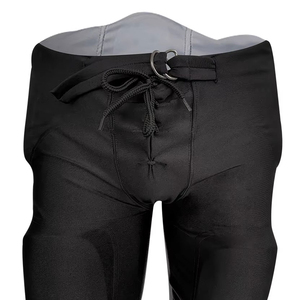 Black Padded Football Pants Belt Closure <b>Athletic</b> Sportswear Breathable Adult Football Practice Gear Mens Performance Wear black - Product Image 6